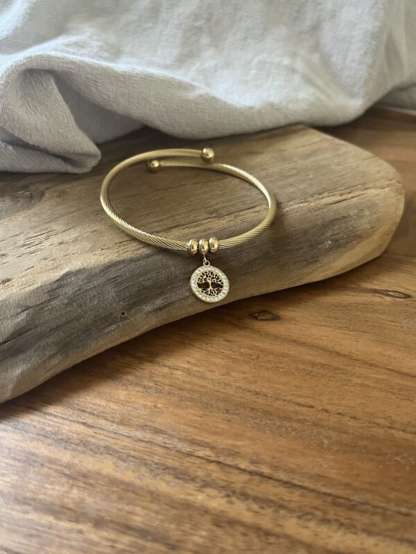 IMG_2518 Bracelet jonc "Arbre de vie" jaune