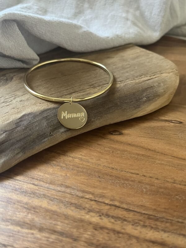 IMG_2522 Bracelet jonc "Maman" jaune