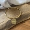 Bracelet jonc  "Amour" jaune