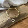 Bracelet jonc  "Arbre de vie" jaune