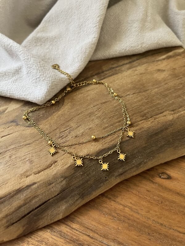 IMG_2708 Chaîne de cheville "Thalia" jaune