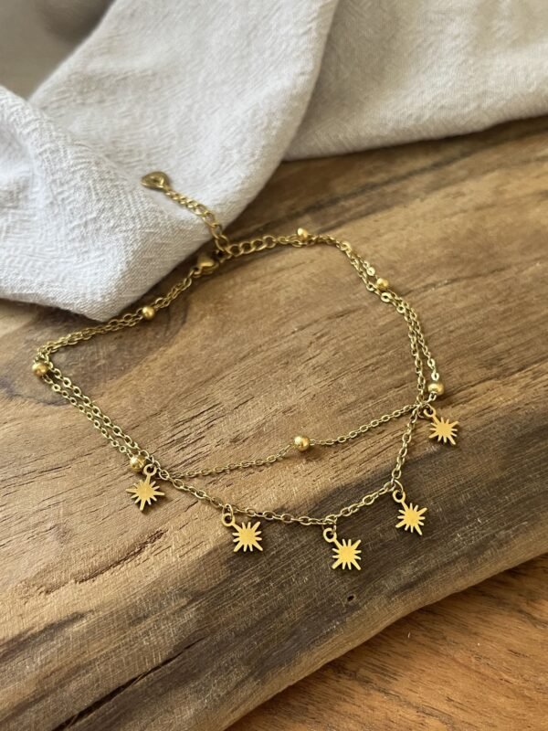 IMG_2709 Chaîne de cheville "Thalia" jaune