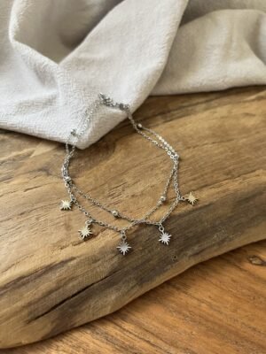Chaîne de cheville  "Thalia" gris