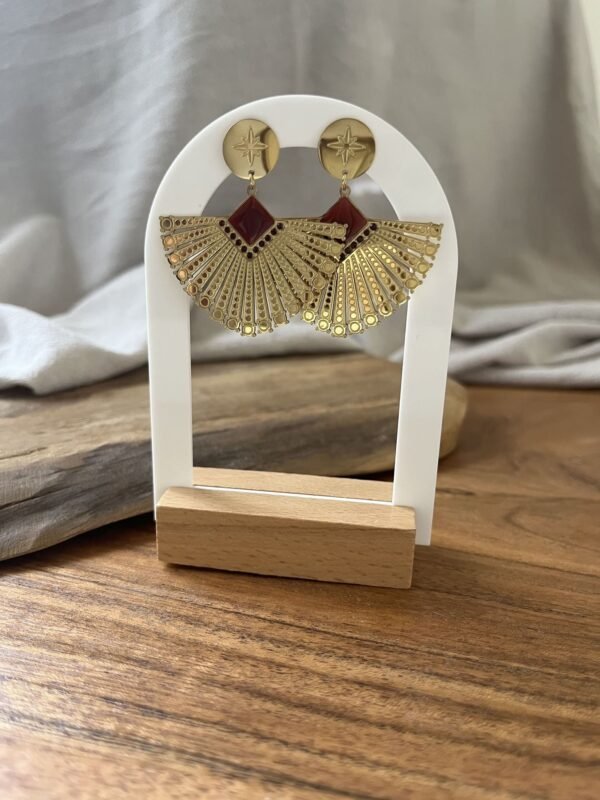 Boucles d'oreilles  "Izma" rouge