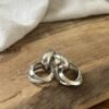 Boucles d'oreilles  "Coraline" gris