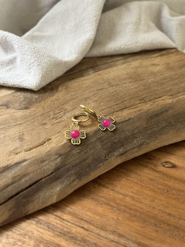 IMG_2840 Boucles d'oreilles "Tilly" rose