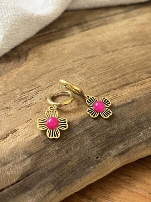 Boucles d'oreilles  "Tilly" rose