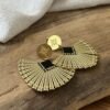 Boucles d'oreilles  "Izma" noire