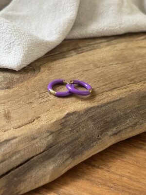 Boucles d'oreilles  "Summer" violette