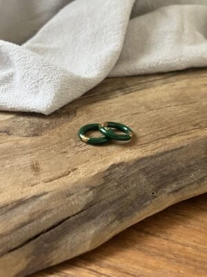 Boucles d'oreilles  "Summer" verte