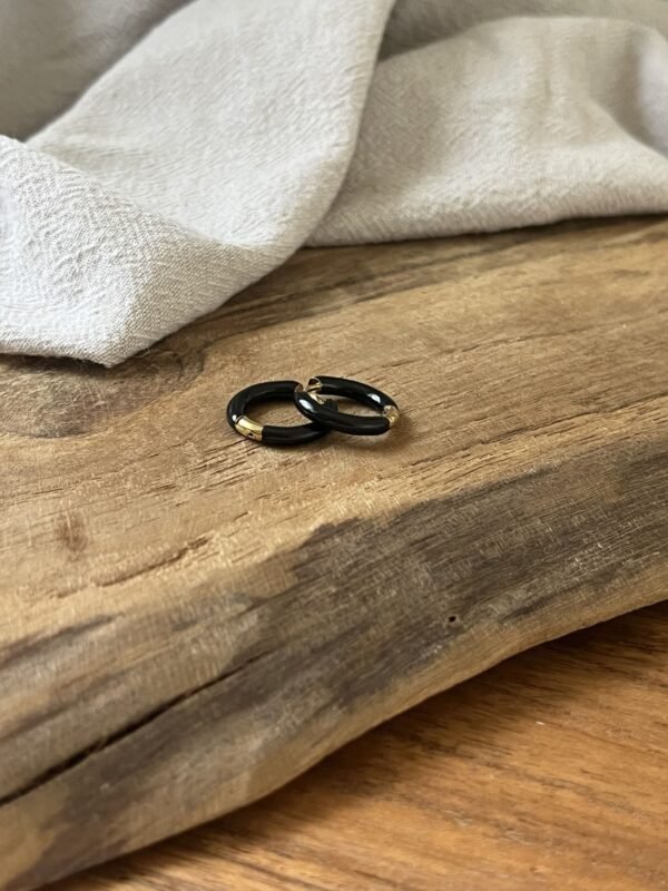 Boucles d'oreilles  "Summer" noire