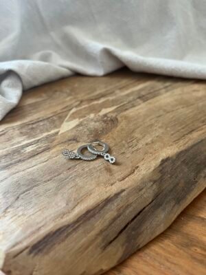 Boucles d'oreilles  "Infinity" gris